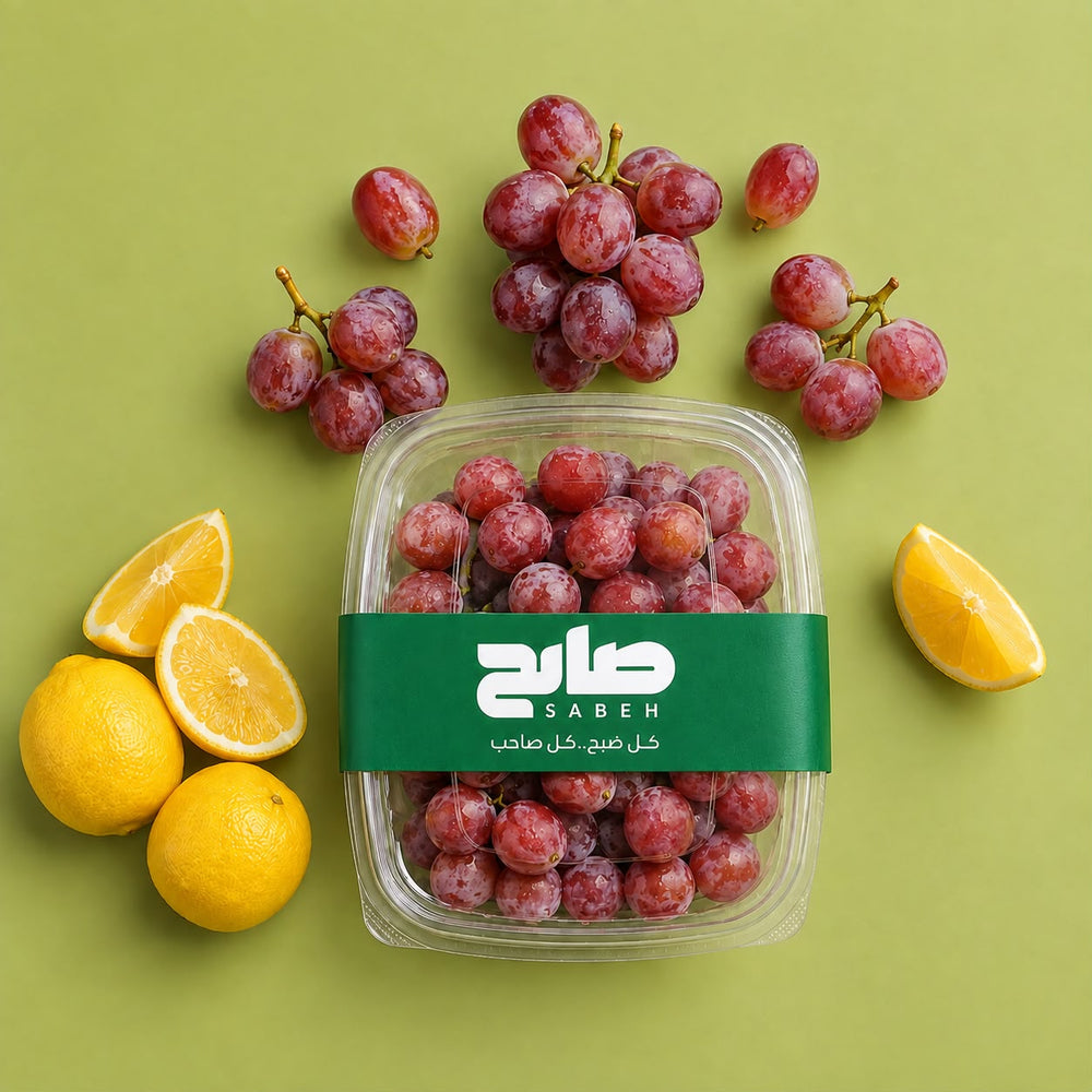 عنب متلج بالسكر والليمون (وزن صافي بعد التقشير)